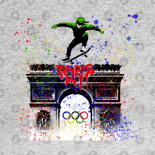 Summer Olympics 2024 Paris Skateboarding by Creatures Behaving Oddly